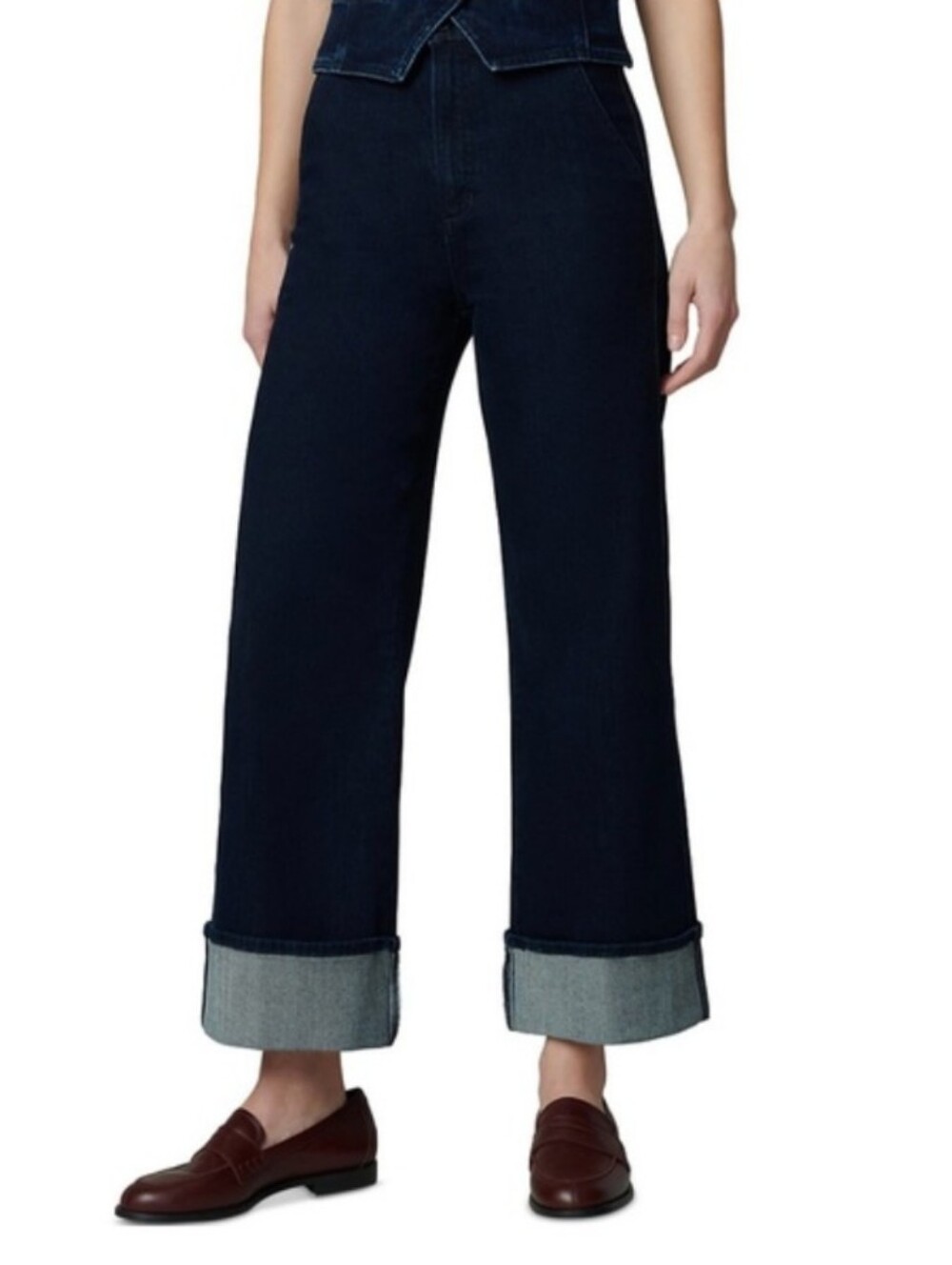 Joe's Jeans The Trixie Trouser Wide Cuff Jeans in Deep Indigo Blue